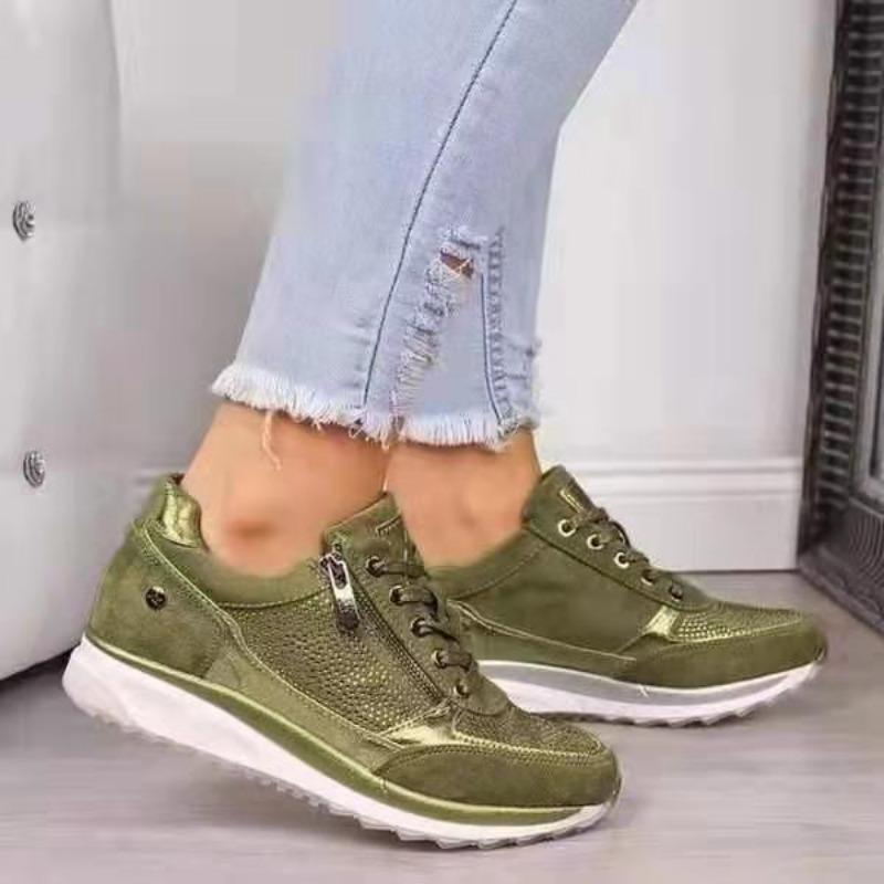 New Women's Wear-resistant Wedge Sneakers Lightweight Female Shoes Womens Vulcanized Shoes Breathable Shoes