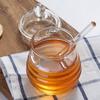 Honey Jar with Dipper and Lid Heat-Resistant Glass Storage Container  Material for Home Kitchen  Use  Pot
