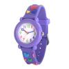 Детские мультяшные кварцевые часы: 3D ремешок, Круглый корпус, Водонепроницаемый, Простой дизайн
