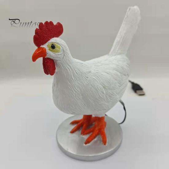3D лампа для куриного яйца, креативная форма, реалистичный вид, забавная курица, несущая яйцо, светодиодный светильник, украшение для рабочего стола