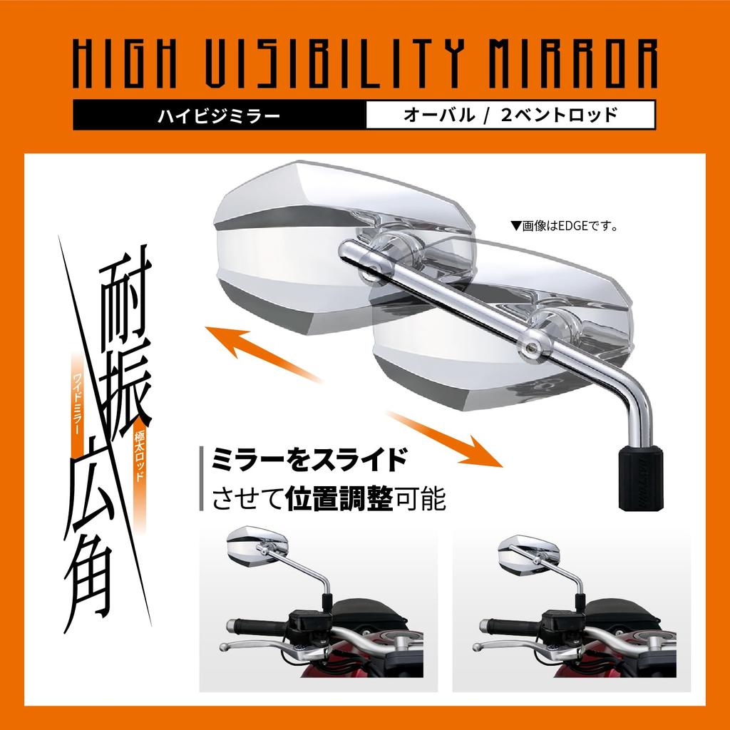 Daytona Motorcycle Mirror 10mm Right Thread Vibration Resistant Wide Angle