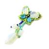 [C8163] - Designer Brooch 'Les Romantiques' Turquoise Green
