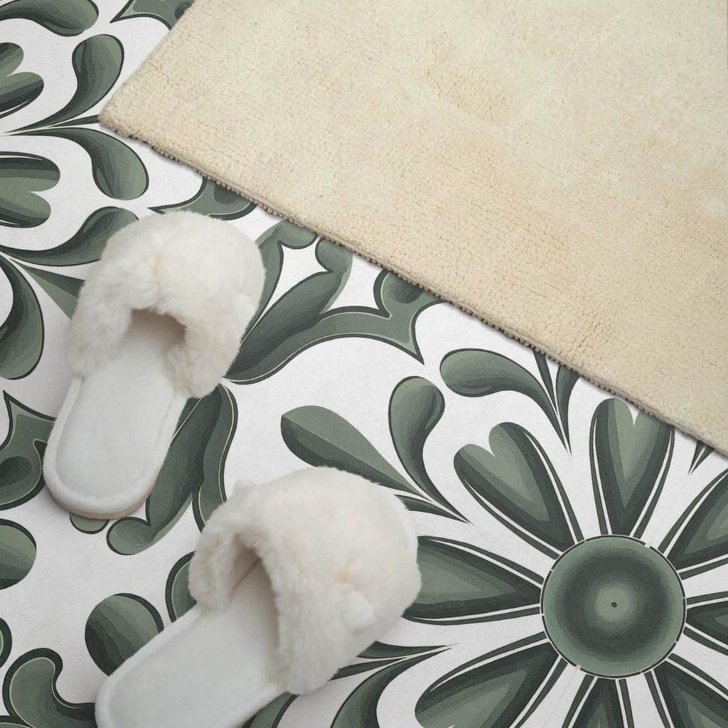 Decorative Self-Adhesive Vinyl Panel - For Hallway 120x60 cm Plant Pattern in a Circle