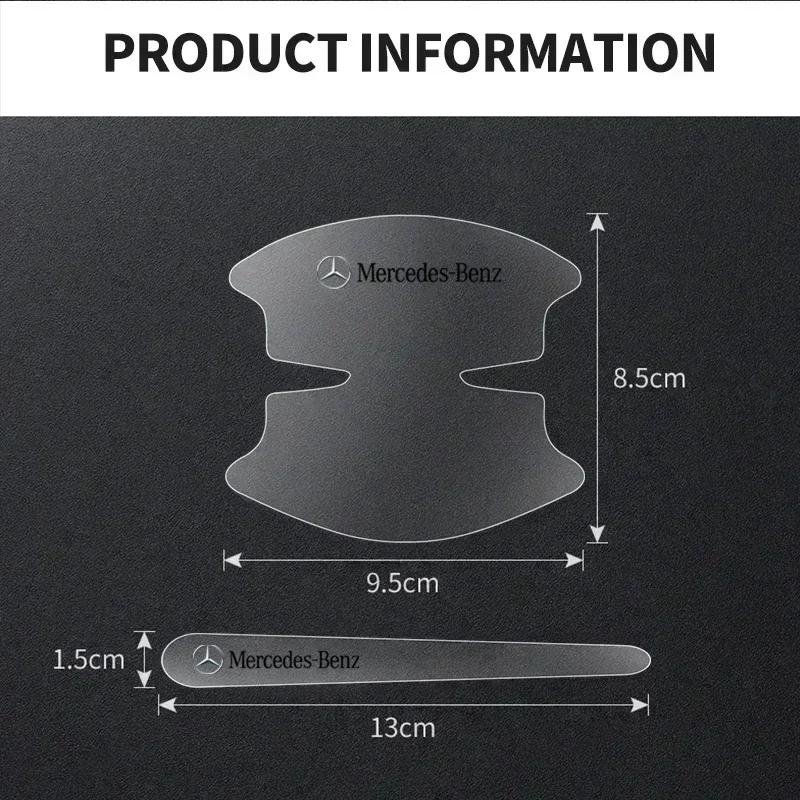 EJG4 Car Styling Transparent Door Handle Wrist Sticker Protective Film Car Accessories For Mercedes Benz A B C S Class AMG GLA