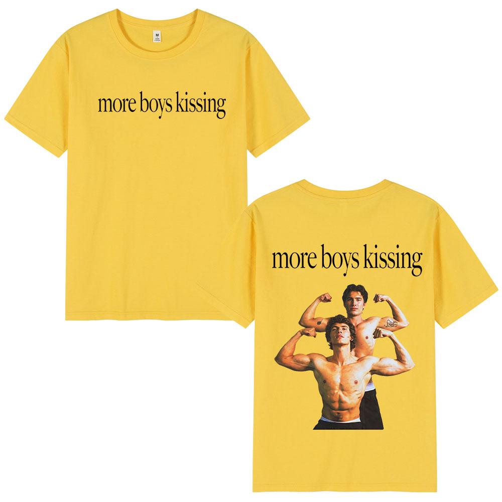More Boy Kissing Heated Rivalry Doublesided Print T Shirt Unisex Women Fashion Tshirts Cotton Oversized Casual Tshirt Streetwear