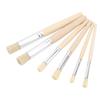 6 шт. деревянные трафаретные кисти, эргономичный набор трафаретных кистей, кисти из щетины для рисования акварелью
