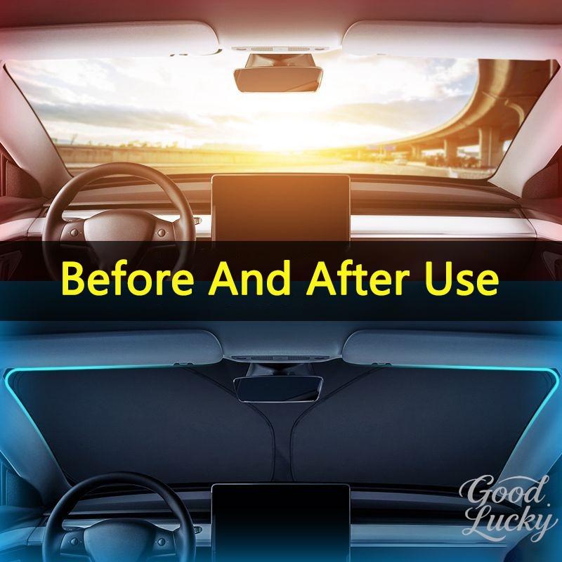 YDC4 Folding Car Front Window Sunshade Protective Cover For Mercedes Benz AMG W203 W213 W223 W206 W220 W205 W211 W212 GLE GLC GLK GLS