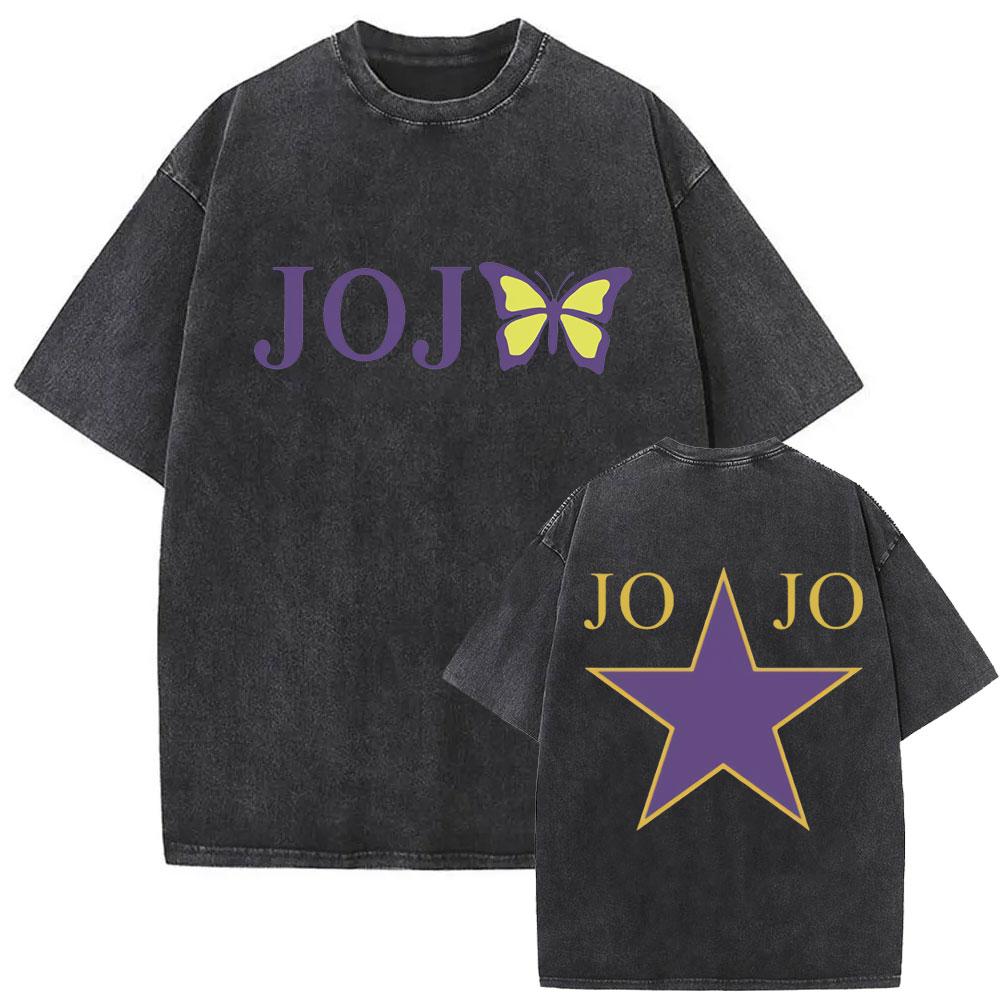 Аниме JoJo's Bizarre Adventure Джолин Стиль Вареный Винтажная Футболка Летняя Мужская Женская Манга Повседневная Хлопковая С Круглым Вырезом С Коротким Рукавом Футболка