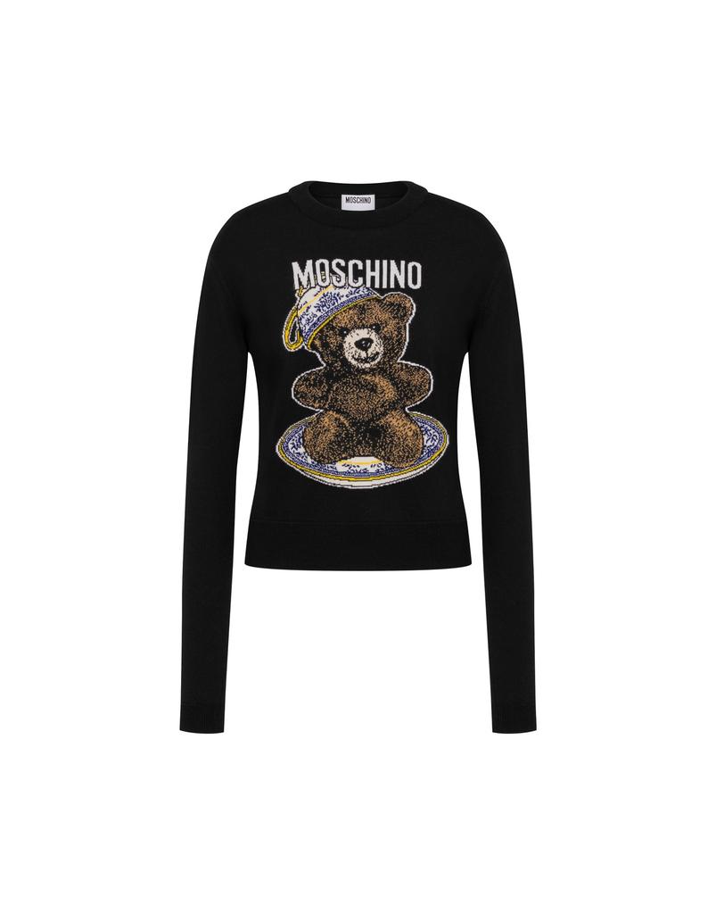 MOSCHINO Teatime Teddy Bear Knit Black