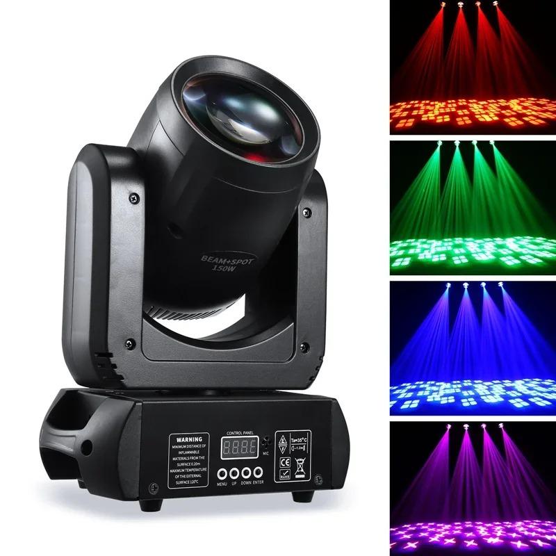 100W LED Lyre Beam Moving Head Light | Sound Activated & DMX Control, Includes Flight Case for DJ/Disco/Wedding/Bar Stages