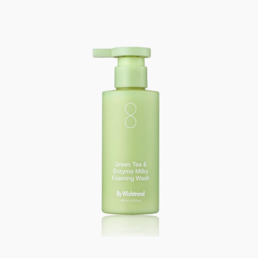 By Wishtrend Green Tea & Enzyme Milky Foaming Wash 140ml Korea Beauty