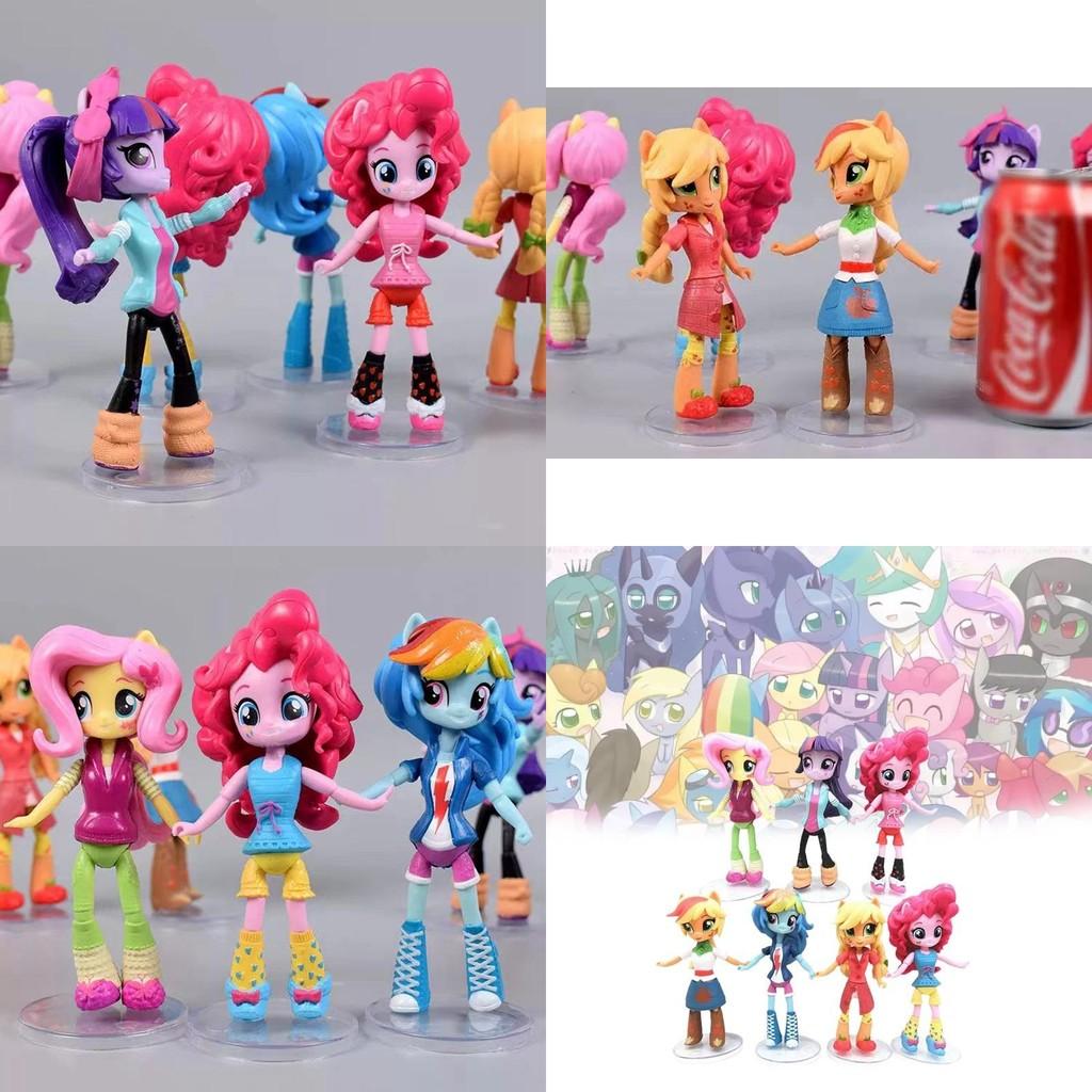 Vibrant 12cm My Little Pony Friendship Is Magic Pvc Dolls Set With Seven Colorful Designs