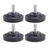 4pcs Screw On Rubber Feet for Furniture Adjustable M10 Thread Furniture Pad Legs for Table Chair