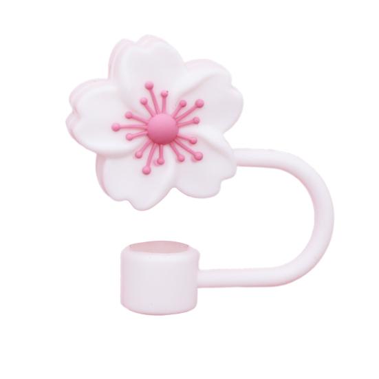 Силиконовая соломенная крышка с цветком диаметром 10 мм, милый соломенный топпер, пыленепроницаемые чехлы для соломинок, многоразовые насадки на соломинки, крышки, подарок для декора вечеринки