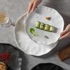 White Plate Home Wholesale Creative High-value Ceramic Flat Plate Steak Plate Western Food Plate Dish Dish Plate