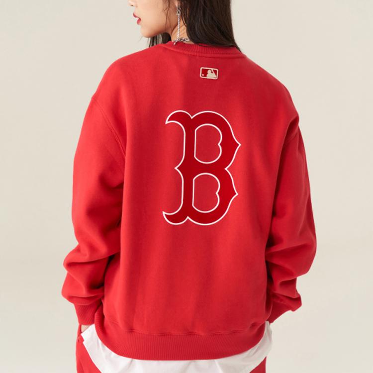 New MLB Base Logo Sweatshirt Unisex Red 3AMTB0716-43RDS