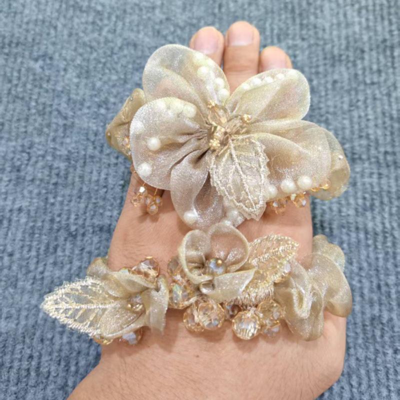 Elegant Women's Mesh Scrunchie Hair Tie - Luxurious High-End Hair Accessory