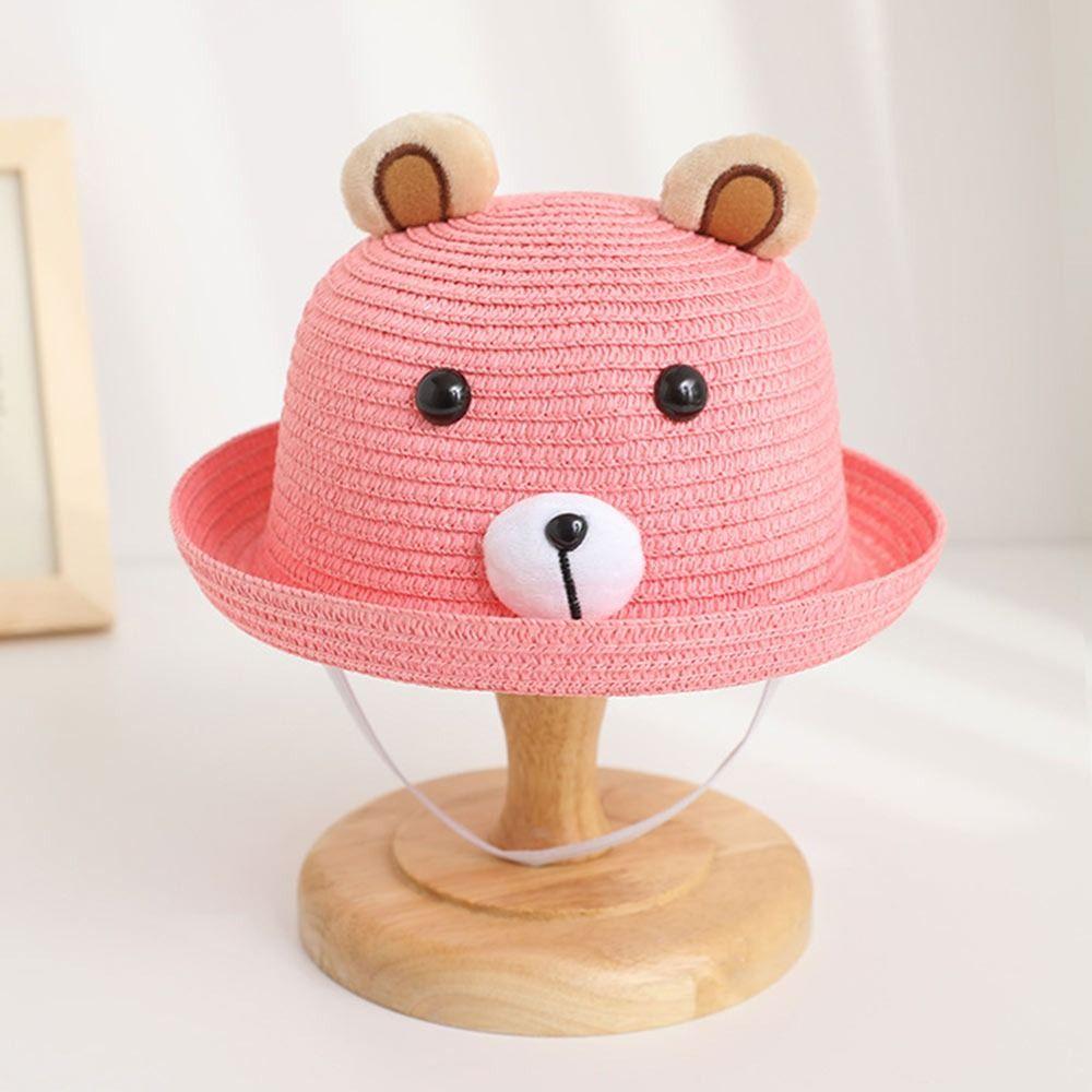 Защита от ультрафиолета Детская шляпа-ведро Милая соломенная шляпа Пляжная кепка для малышей