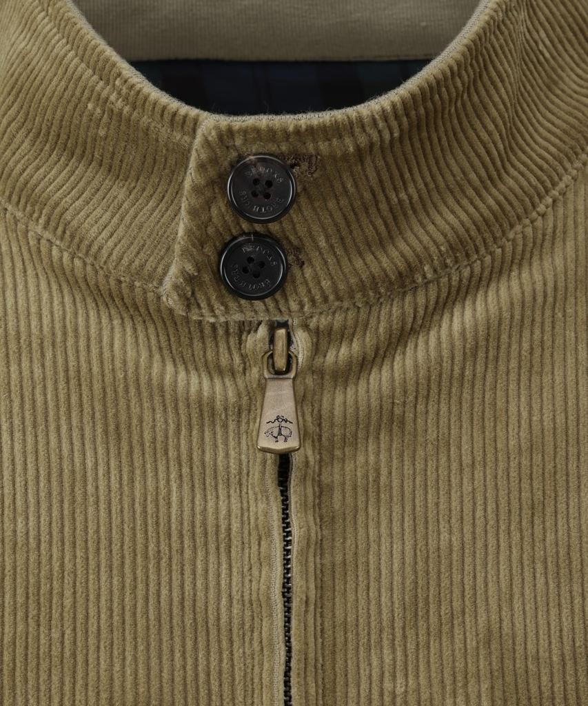 Brooks Brothers Corduroy Harrington Jumper (Beige) (Bbotmbf302)