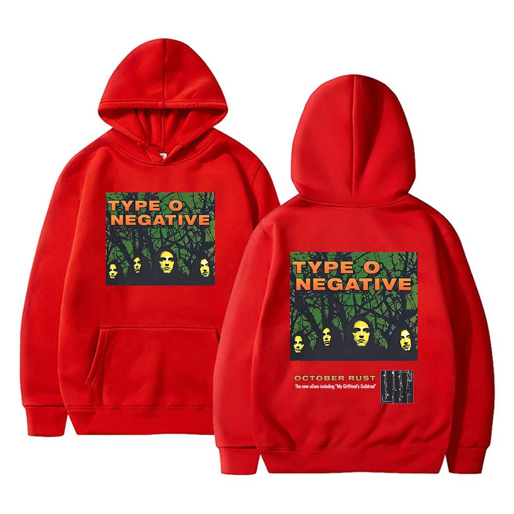 Type O Negative October Rust Graphic Hoodie Men Women Rock Metal Gothic Hooded Sweatshirt Male Casual Vintage Oversized Hoodies