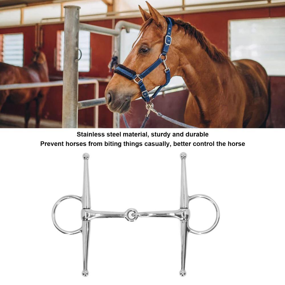 Ring Style Full Cheek Bit Jointed Design Horse Mouth Bit Horse Snaffle Bit Equestrian Training