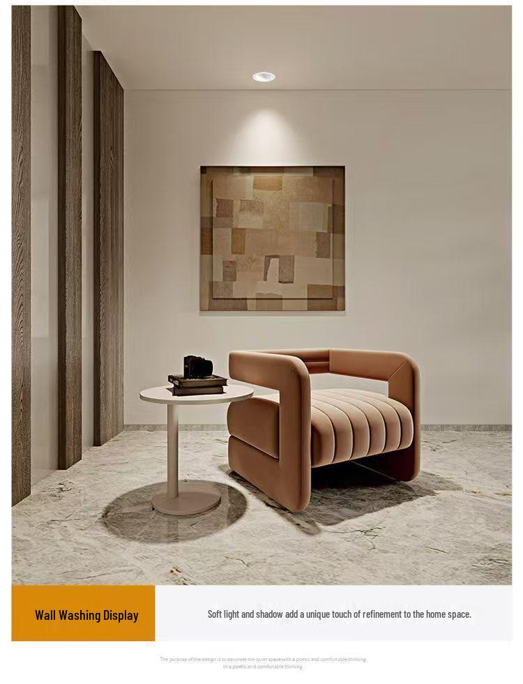 Full Spectrum Anti-Glare Recessed Wall Washer Spotlight with Ultra-Narrow Bezel - Three-Color Living Room Light