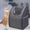 Breathable Portable Pet Backpack: Lightweight Foldable Canvas Carrier for Cats & Dogs