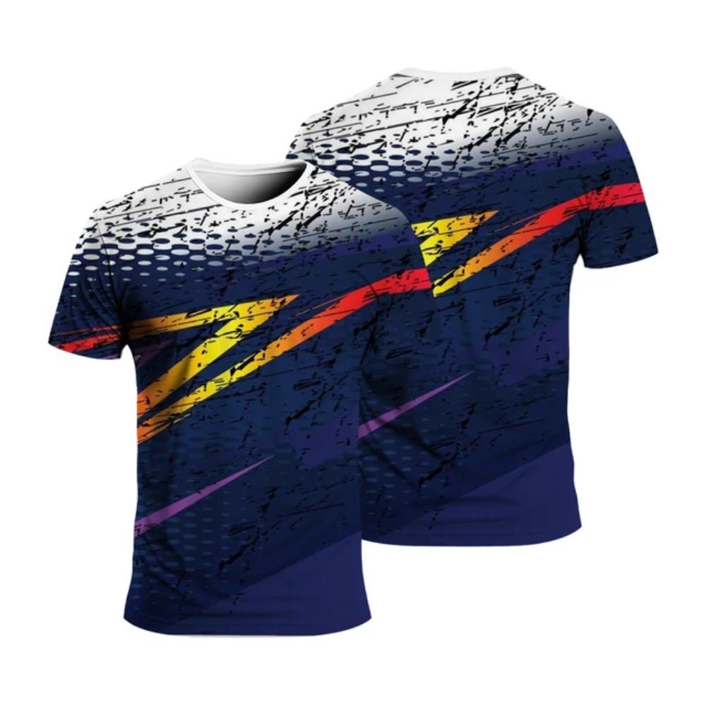 Летняя модная спортивная быстросохнущая мужская свободная удобная повседневная повседневная футболка с круглым вырезом и короткими рукавами с 3D-принтом