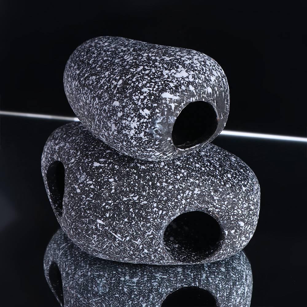 Eco-friendly Cichlid Stone Cave Ceramic Fish Rock House Fish Eluding House Aquarium