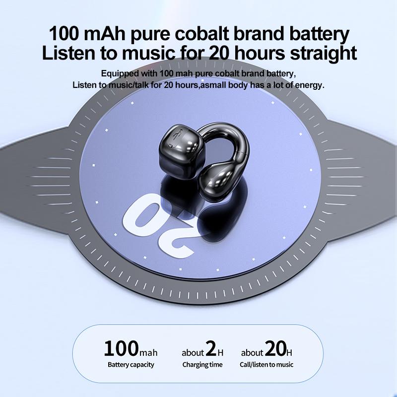 Гарнитура M10 Bluetooth 5.3 с сенсорным управлением и дисплеем питания. Новый зажим для ушей. Беспроводные спортивные бизнес-наушники с одним ухом, звук HiFi.