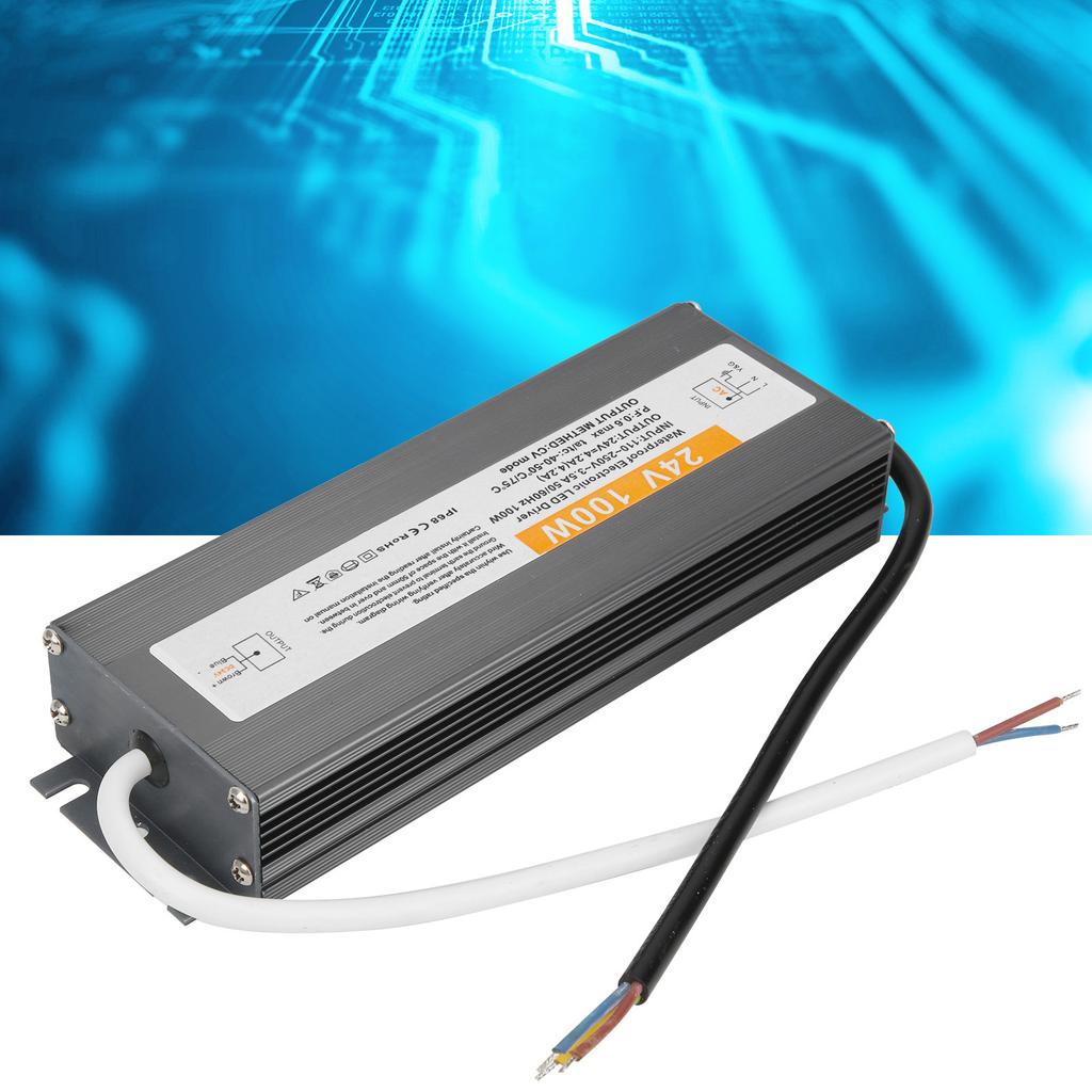 100W Ultra Thin Waterproof Power Supply Transformer Adapter LED Driver AC110‑250DC24V