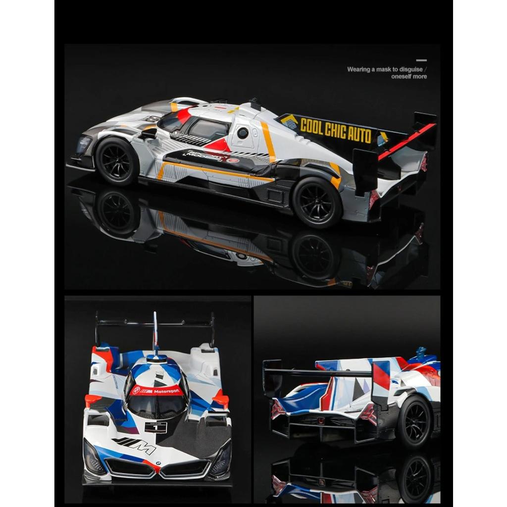 1/24 BMW M Hybrid V8 Super Racing Металлическая модель автомобиля Звук и свет Детская игрушка Коллекционная вещь Подарок на день рождения