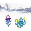 Aquarium Ornament, 2 Pcs Fish Tank Decorations Floating Decor Octopus with Floating Device,Cute Fish Tank Accessories for All Kinds of Simulated
