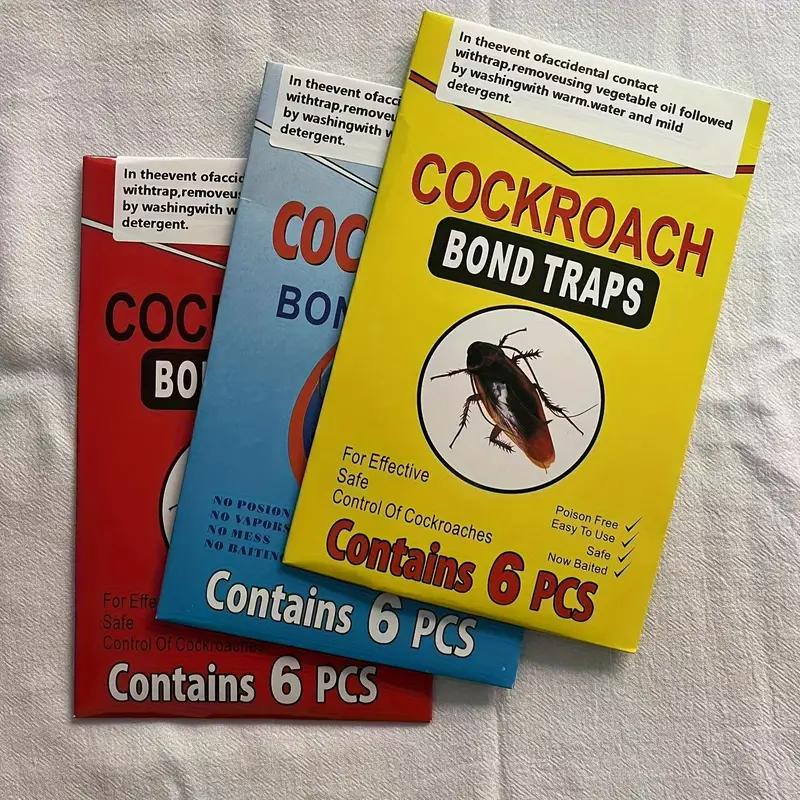 6 шт. эффективная ловушка для тараканов - липкая доска для использования в помещении и на открытом воздухе - убивает летающих насекомых - решение для борьбы с вредителями для домашних кухонных растений