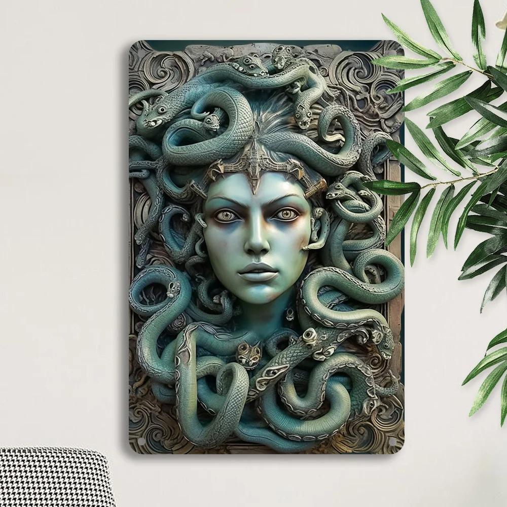 Металлическая табличка GothicDemonGiftSign - Готическая тема демонов, 2D дисплей, высокая устойчивость к изгибу, винтажный декор для дома/спортзала/магазина, уникальный подарок