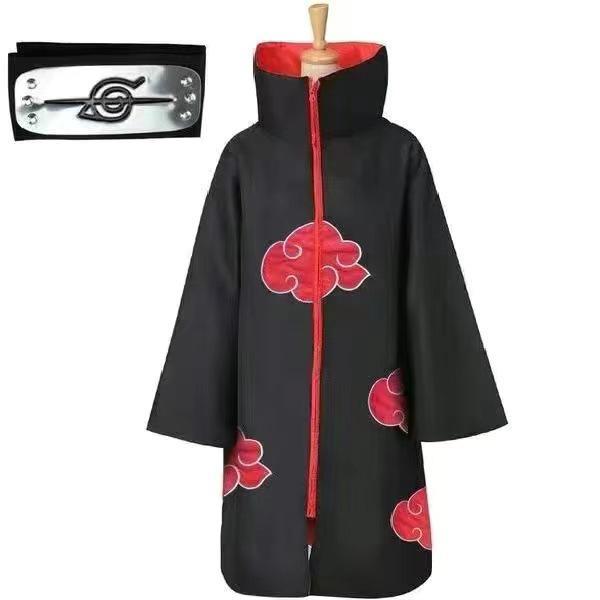 Naruto Akatsuki Red Cloud Cloak - Uchiha Itachi Costume for Halloween.
