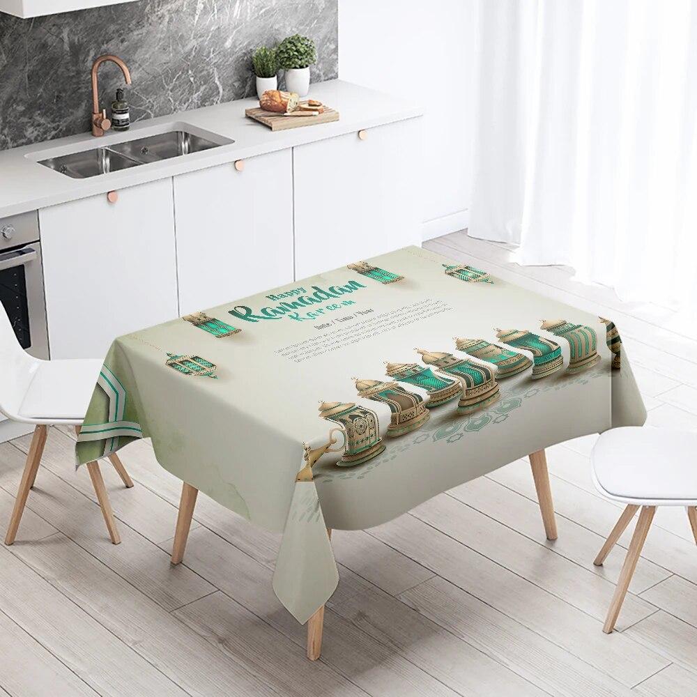 Рамадан Карим украшение дома скатерть исламская мусульманская мечеть украшение скатерть водостойкая и грязеотталкивающая