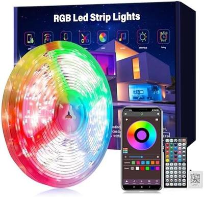 Светодиодная лента USB с управлением через приложение, изменение цвета, 5050 RGB, гибкая лента для украшения комнаты, подсветка телевизора, диод