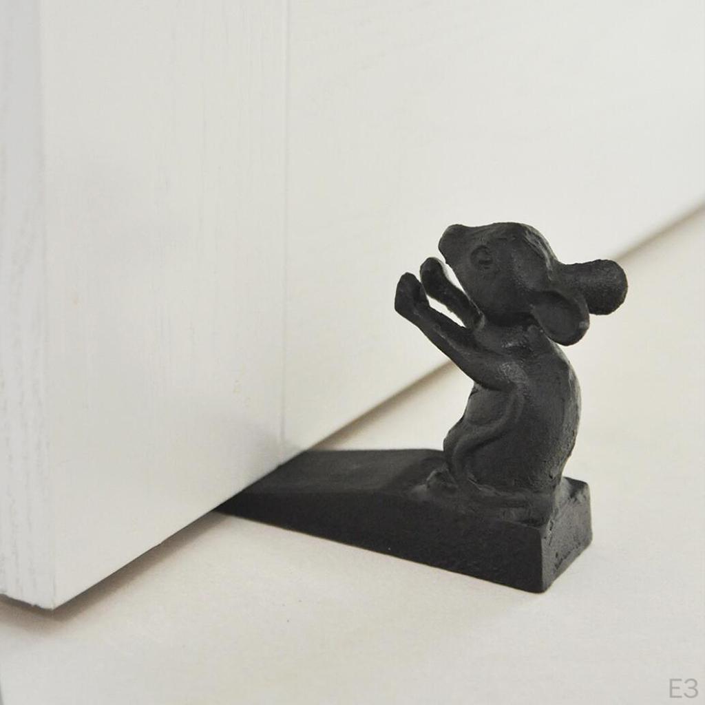 Чугунная дверная подставка черная, устойчивая к царапинам, для спальни