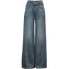 ONLY Women's Retro Washed Raw Edge High-Waist Wide-Leg Jeans