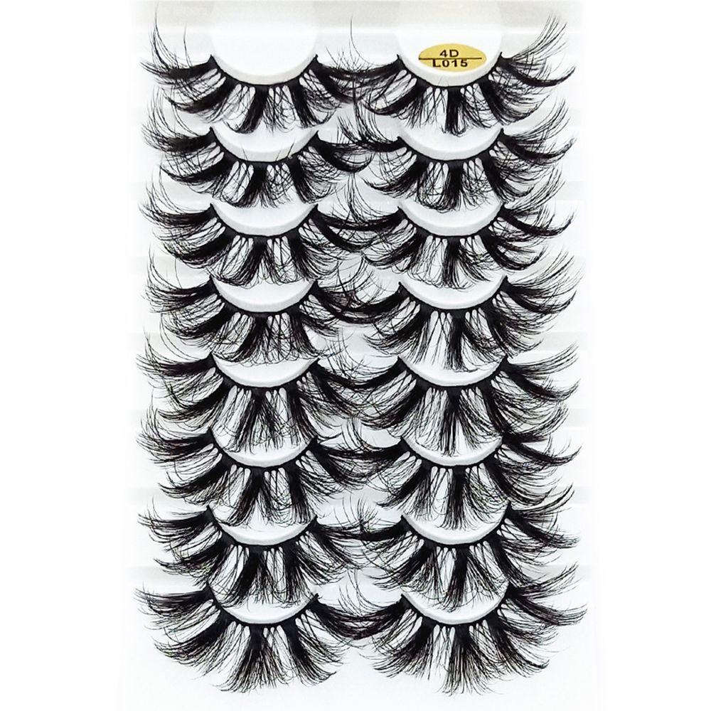 Effect Wispies Fluffy Full Volume Thick Eye Lash Extension False Eyelashes 25MM Lashes 4D Mink