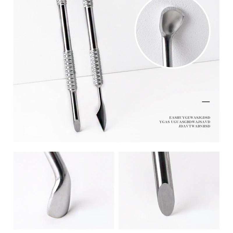 Hook Type Cuticle Pusher Nail Polish Remover Gel Nail Polish Peeler Scraper Stainless Steel Clean Manicure Tool for Nail Art