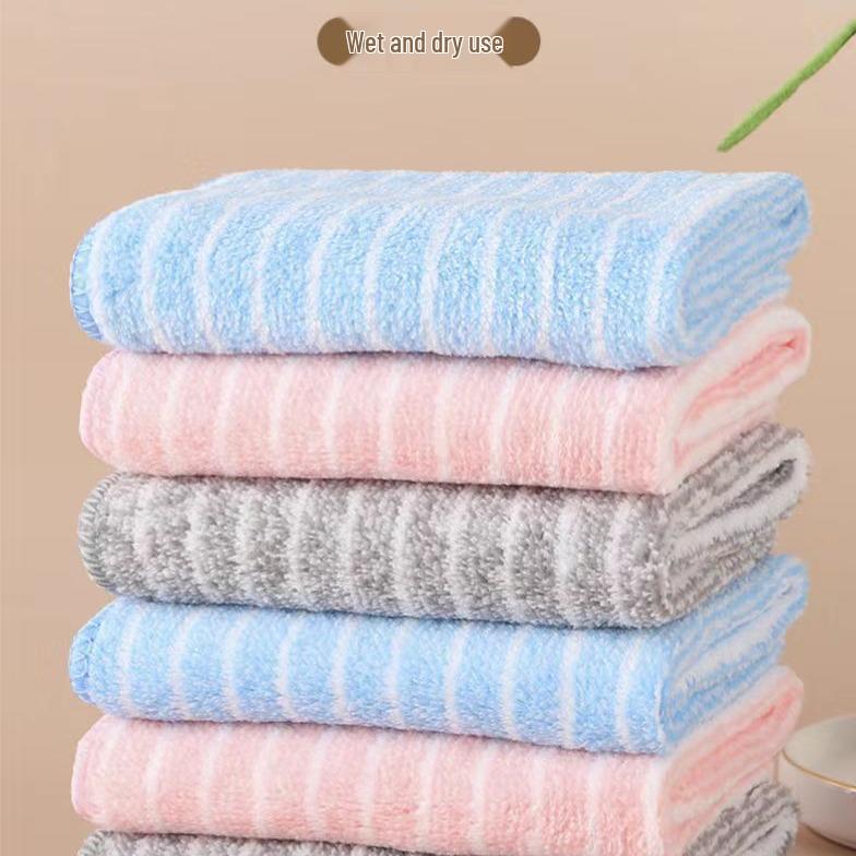 Оверлок Полосатая Впитывающая Салфетка для Посуды - Без Ворса, Удаление Масла и Дезинфицирующая Кухонная Тряпка