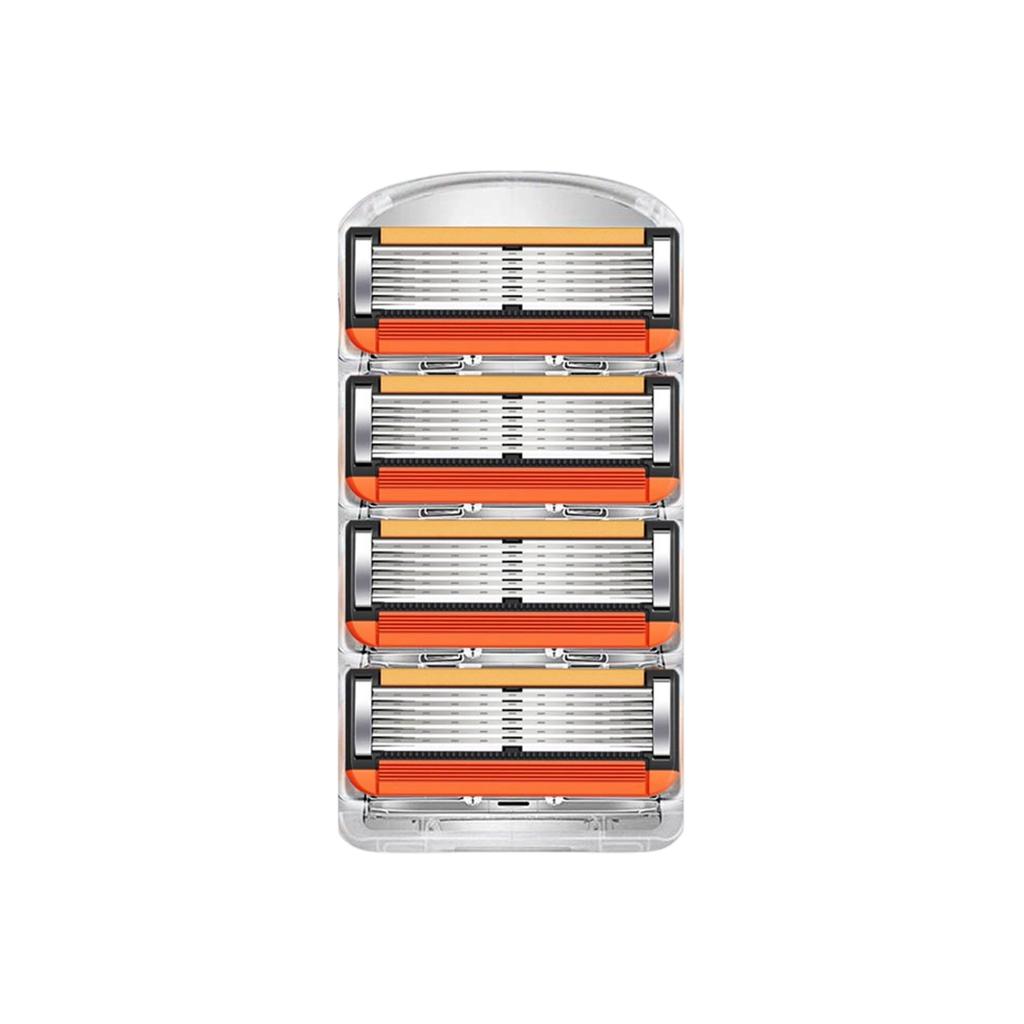 Набор мужских бритвенных лезвий для замены с бесплатной ручкой, безопасная бритва с длинной ручкой, набор со сверхострыми лезвиями из нержавеющей стали, идеальный подарок для ухода