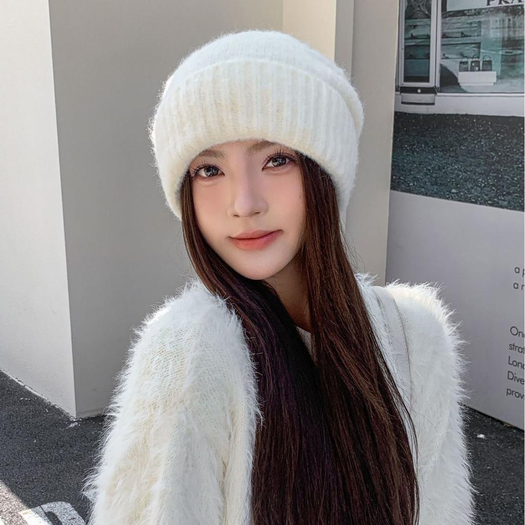 Новая свободная шерстяная шапка женская большая окружность головы для улицы зимняя теплая защитная шапка для ушей мужская вязаная шапка