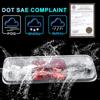 PIT66 3Rd Brake Light Compatible With 2004-2008 Ford F150 High Mount Center Rear Roof Third Cargo Light Parking Light Halogen Clear/Red Lens Tercera