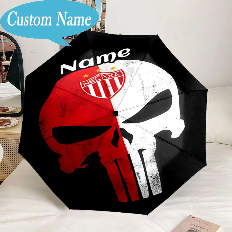 Custom Name Umbrella Necaxa Football Design Umbrella 8-Frame for Travel, Camping, Casual Lightweight Portable, Essential for Family Gifts