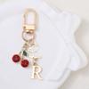 1 шт. Изысканный металлический брелок с 26 английскими буквами, Милый брелок с алфавитом, Современная простота, Подвеска-бабочка, Подвеска-вишня