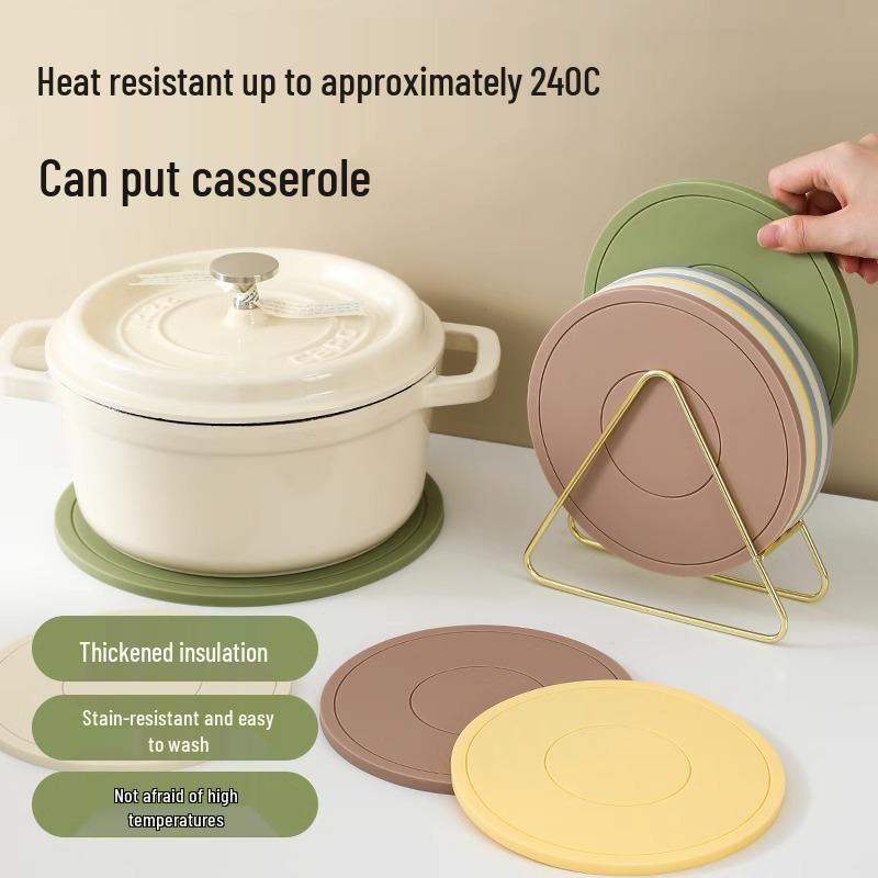 Silicone Heat-Resistant Placemat for Casseroles, Coasters, Bowls, and Dishes - Anti-Scald, High-Temperature Table Mat.