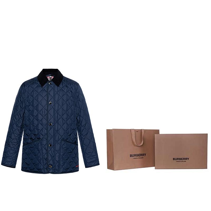 Burberry Пуховик FW24 Мужской Темно-синий 80914631